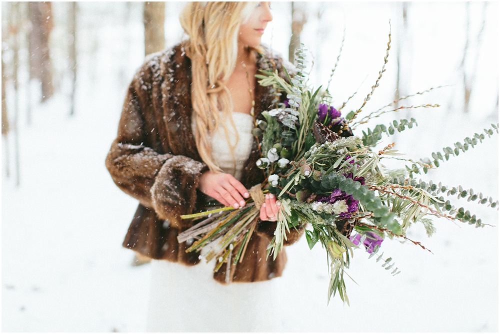 Virginia Woods Winter Boho Inspired Wedding