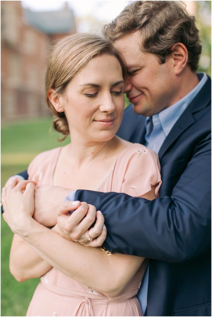 Formal engagement photos at the University of Richmond